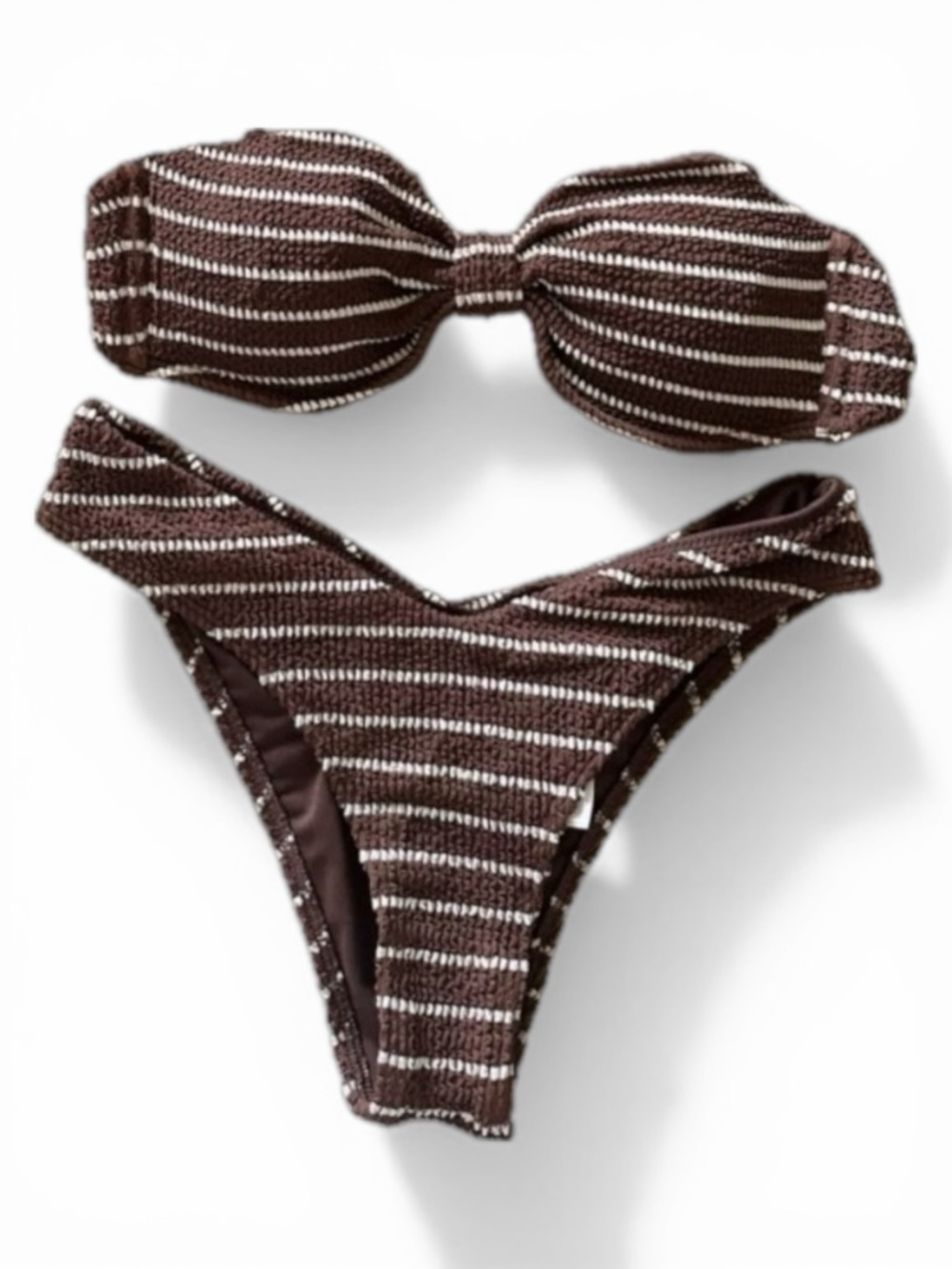 Abercrombie & Fitch Brown Striped Bikini Swim | S